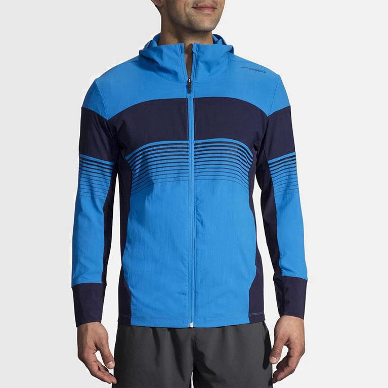 Brooks Canopy NZ - Men's Running Jackets - Blue (27690-GQDI)